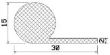 MZS 25550 - EPDM gumiprofilok - Lobogó vagy 'P' alakú profilok