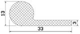 MZS 25551 - szivacs gumiprofilok - Lobogó vagy 'P' alakú profilok