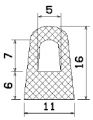 MZS 25556 - EPDM szivacs gumiprofilok - Félkör alakú, D-profilok