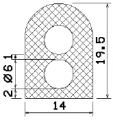 MZS 25558 - EPDM szivacs gumiprofilok - Félkör alakú, D-profilok