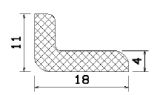 MZS 25587 - szivacs gumi profilok - Szögalakú profil / L-profil