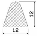 MZS 25630 - EPDM szivacs gumiprofilok - Félkör alakú, D-profilok