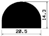 HR 1581 - gumi és szilikon profilok - 100 méter alatt - Félkör alakú, D-profilok