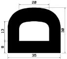 HR 1586 - EPDM gumiprofilok - Félkör alakú, D-profilok HR 1586 - EPDM gumiprofilok - Félkör alakú, D-profilok