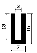 TU1- 1599 - gumiprofilok - U alakú profilok