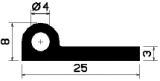 FN 1596 - szilikon gumiprofilok - Lobogó vagy 'P' alakú profilok