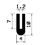 TU1- 1618 - gumiprofilok - U alakú profilok