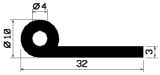 FN 1624 - szilikon gumiprofilok - Lobogó vagy 'P' alakú profilok