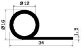 FN 1625 - silicone  profiles - Flag or 'P' profiles