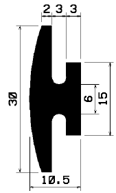 H 1120 - EPDM gumiprofilok - H alakú profilok