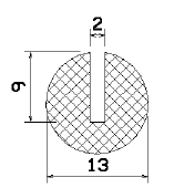 MZS 25697 - szivacs gumiprofilok - U alakú profilok