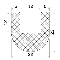 MZS 25699 - sponge profiles - U shape profiles