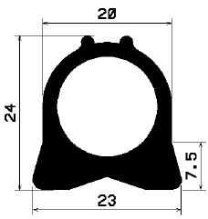 RT 1664 - szilikon gumiprofilok - Gördülő ajtó - ujjvédő profilok