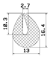 MZS 25701 - szivacs gumiprofilok - U alakú profilok