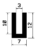 TU1- 1669 - gumiprofilok - U alakú profilok