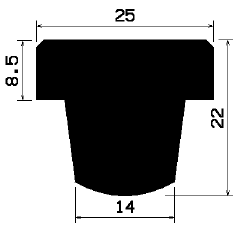T 1682 - gumiprofilok - Takaró és 'T' alakú profilok
