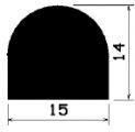 HR 1686 - szilikon gumiprofilok - Félkör alakú, D-profilok