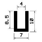 TU1- 1688 1B= 100 m - gumiprofilok - U alakú profilok