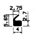 Z1 -1695 - rubber profile - Door-frame profiles