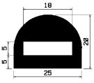 HR 1699 - EPDM gumiprofilok - Félkör alakú, D-profilok HR 1699 - EPDM gumiprofilok - Félkör alakú, D-profilok