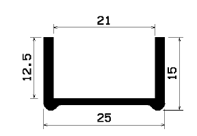 TU1- 1696 - EPDM-Gummi -Profile - U-Profile