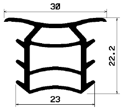 FA 1717 - gumiprofilok - Takaró és 'T' alakú profilok
