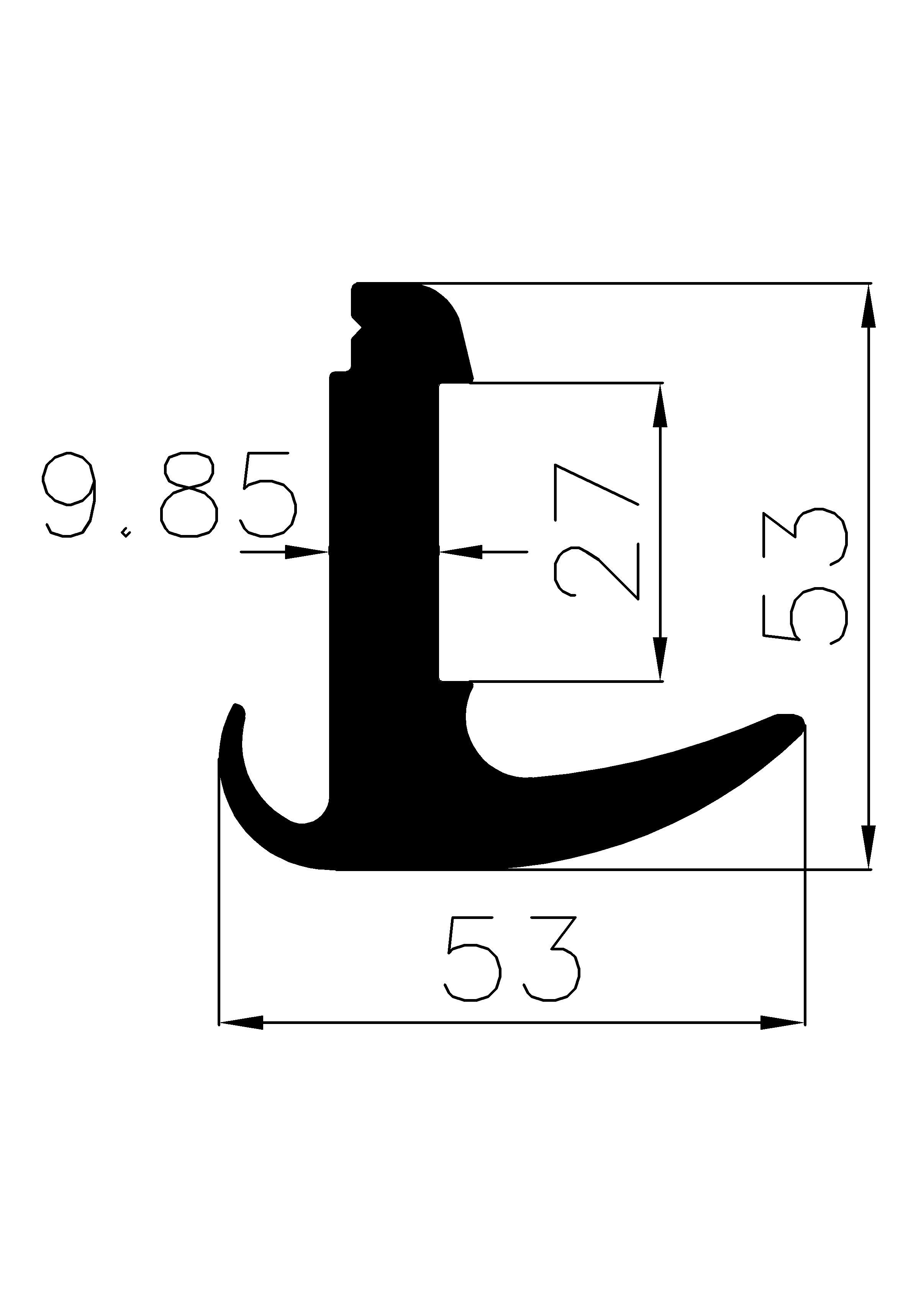 5850365KG - gumiprofilok - Takaró és 'T' alakú profilok