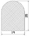 MZS 25717 - EPDM szivacs gumiprofilok - Félkör alakú, D-profilok