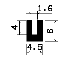 TU1- 1611 - gumiprofilok - U alakú profilok