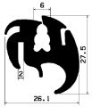 KL 1727 - EPDM Dichtungs-Gummiprofile - Klemmprofile / Befestigungs- und Dichtungsprofile