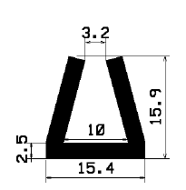 - TU1- 1746 1B= 50 m - gumi profilok - 100 méter alatt - U alakú profilok