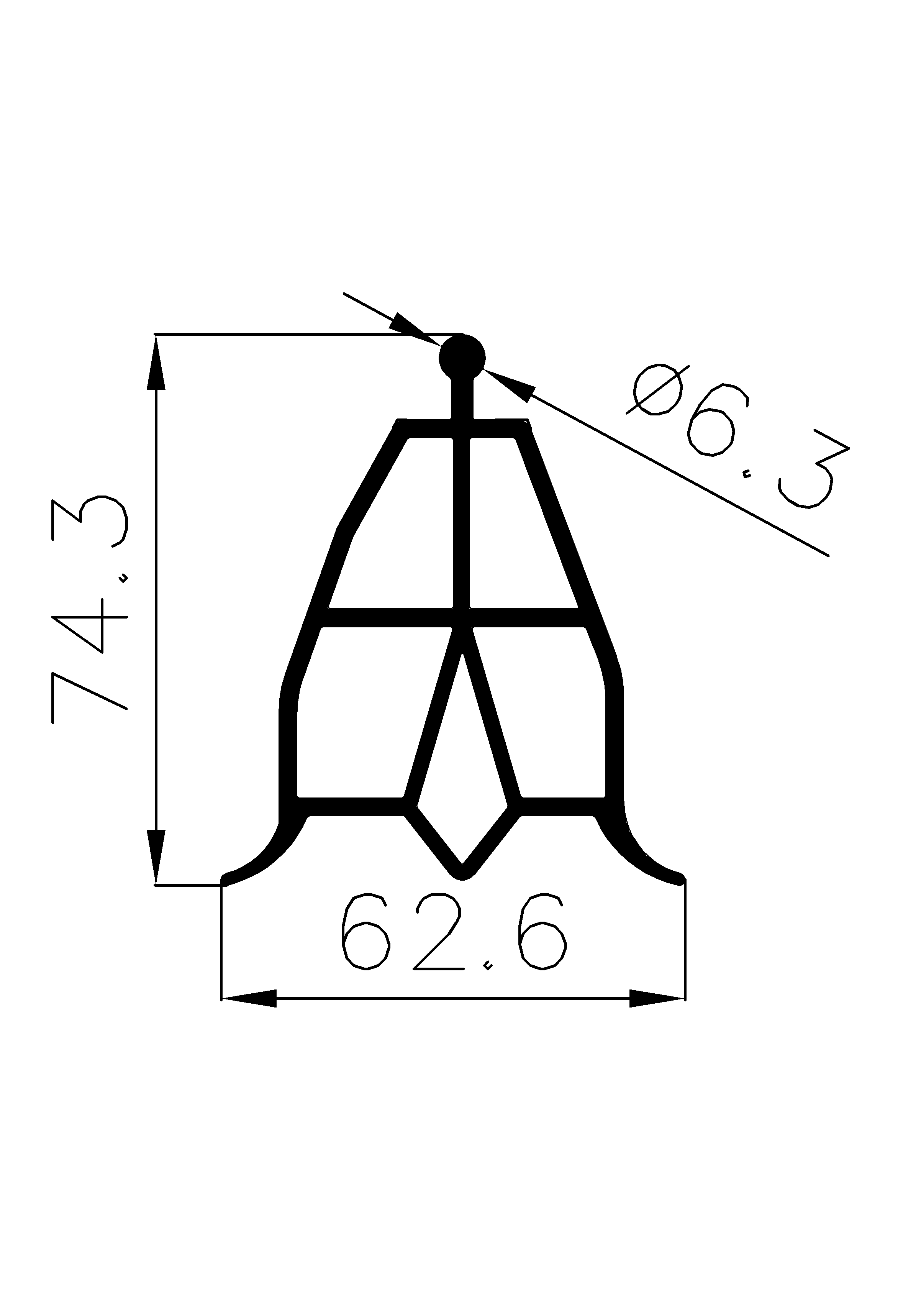 6000360KG - EPDM gumiprofilok - Gördülő ajtó - ujjvédő profilok