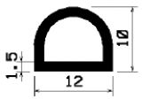 HR 1758 - EPDM gumiprofilok - Félkör alakú, D-profilok HR 1758 - EPDM gumiprofilok - Félkör alakú, D-profilok