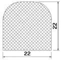 MZS 25738 - EPDM szivacs gumiprofilok - Félkör alakú, D-profilok