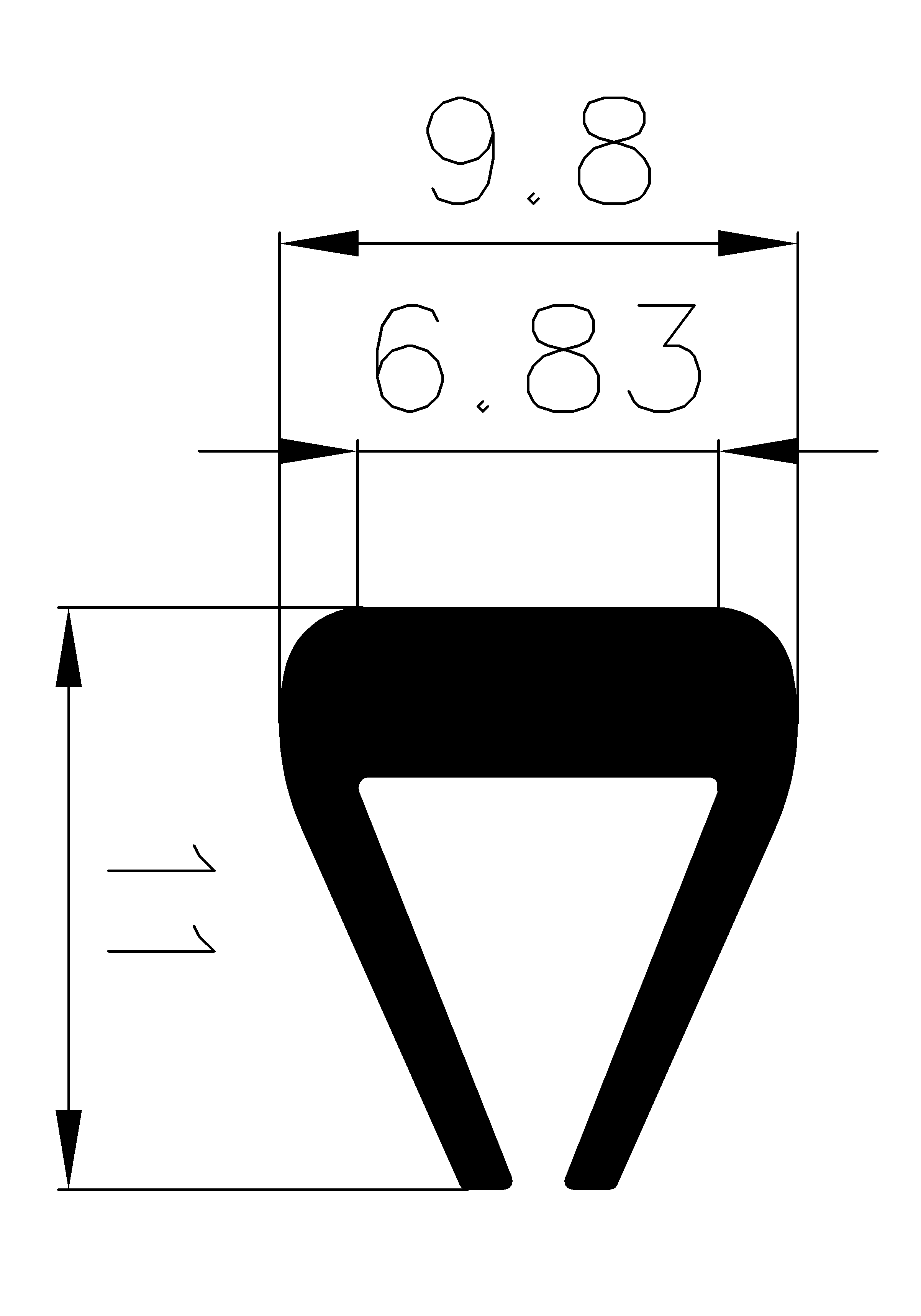 6400160KG - szilikon gumiprofilok - U alakú profilok 6400160KG - szilikon gumiprofilok - U alakú profilok