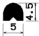 HR 1845 - EPDM gumiprofilok - Félkör alakú, D-profilok