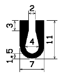 TU1- 1849 - gumiprofilok - U alakú profilok