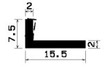 Wi 1895 1B=50 m - gumi profilok - 100 méter alatt - Szögalakú profil / L-profil Wi 1895 1B=50 m - gumi profilok - 100 méter alatt - Szögalakú profil / L-profil
