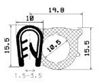 SD-0804 - with coextruded metal insert - Edge protection profiles