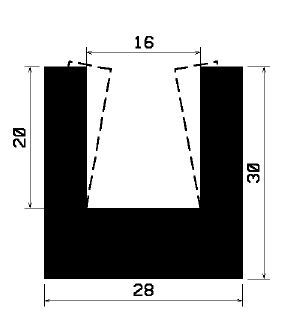 TU1- 1922 - EPDM-Gummi -Profile - U-Profile