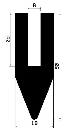 TU1- 1916 - gumiprofilok - U alakú profilok