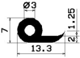 FN 1967 - szilikon gumiprofilok - Lobogó vagy 'P' alakú profilok