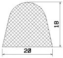 MZS 25765 - EPDM szivacs gumiprofilok - Félkör alakú, D-profilok
