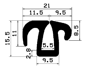 TU1- 2026 - gumiprofilok - U alakú profilok