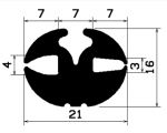 KL 2400 - EPDM-Befestigungsprofile - Klemmprofile / Befestigungs- und Dichtungsprofile