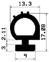 RT 2044 - EPDM gumiprofilok - Gördülő ajtó - ujjvédő profilok