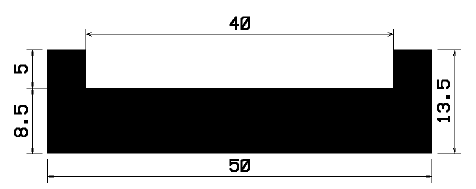 TU1- 2045 - EPDM-Gummi -Profile - U-Profile