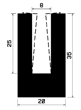 TU1- 2048 - gumiprofilok - U alakú profilok
