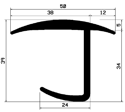 FA 2051 - rubber profiles - Cover and T-profiles