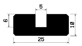 TU1- 2070 - EPDM-Gummi -Profile - U-Profile